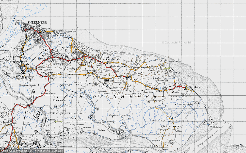Old Map of Historic Map covering Berryfield in 1946