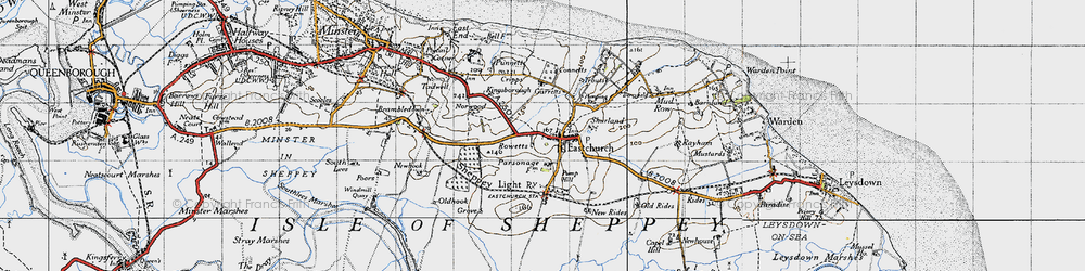 Old map of Berryfield in 1946