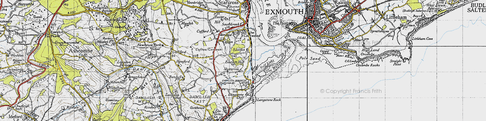 Old map of Eastdon in 1946