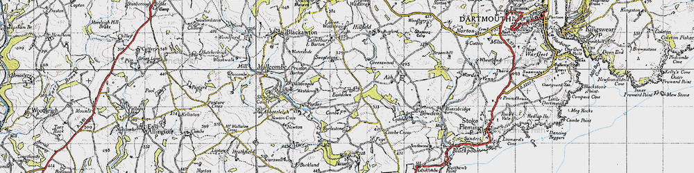 Old map of Eastdown in 1946