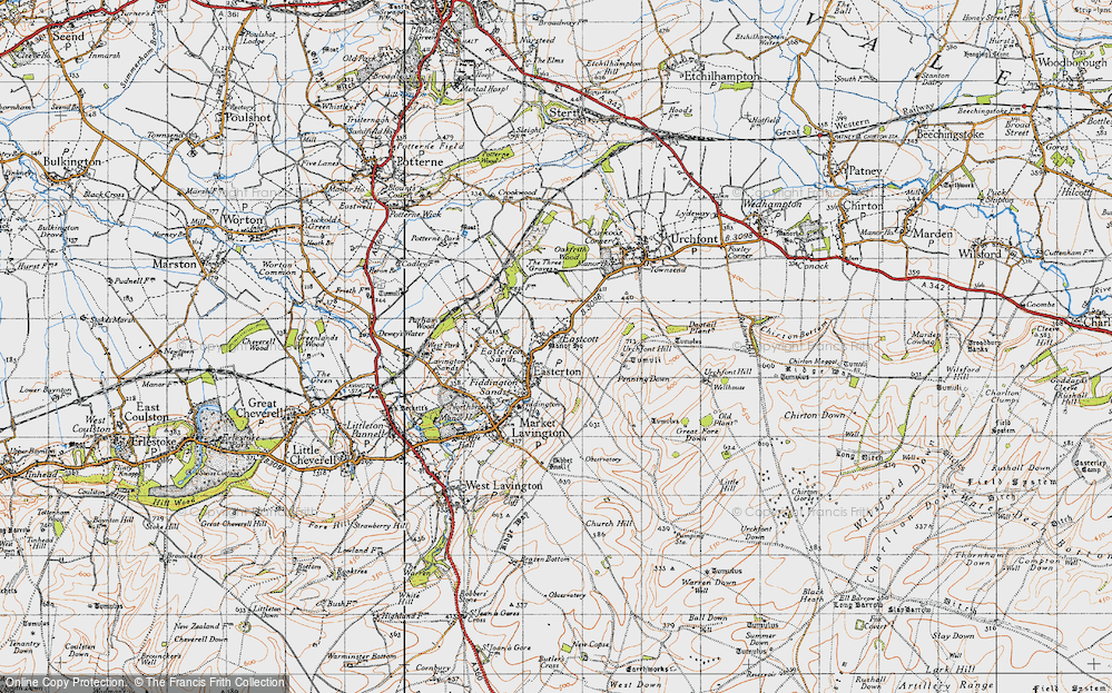 Old Map of Easterton, 1940 in 1940