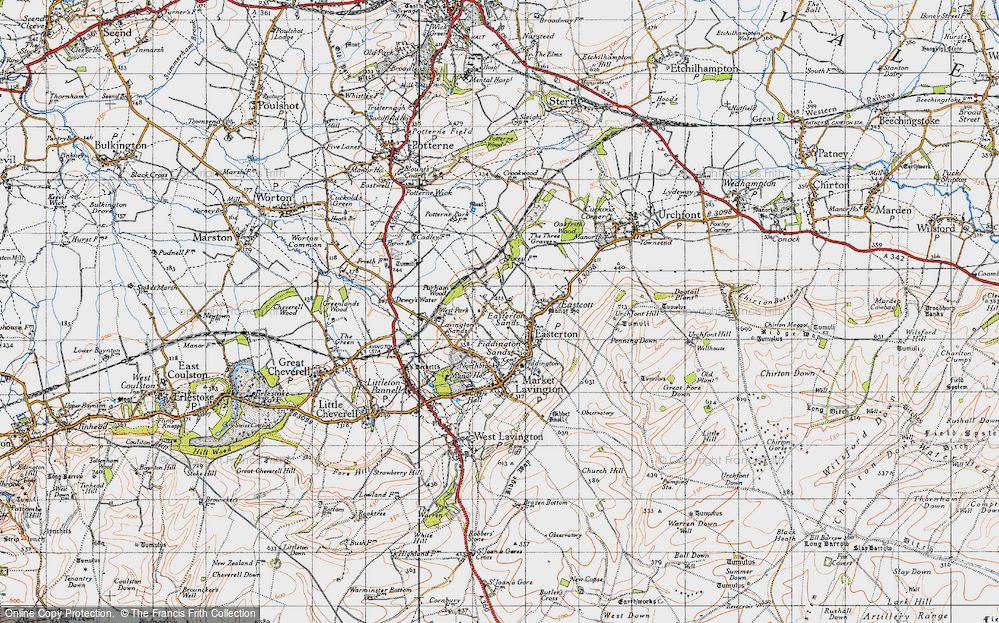 Old Map of Easterton Sands, 1940 in 1940