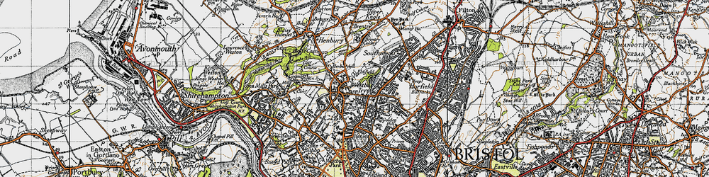 Old map of Eastfield in 1946