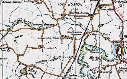 Old map of Brotherwick in 1947
