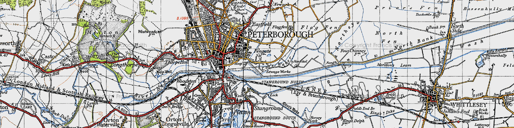 Old map of Eastgate in 1946
