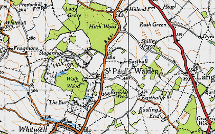 Old map of Easthall in 1946
