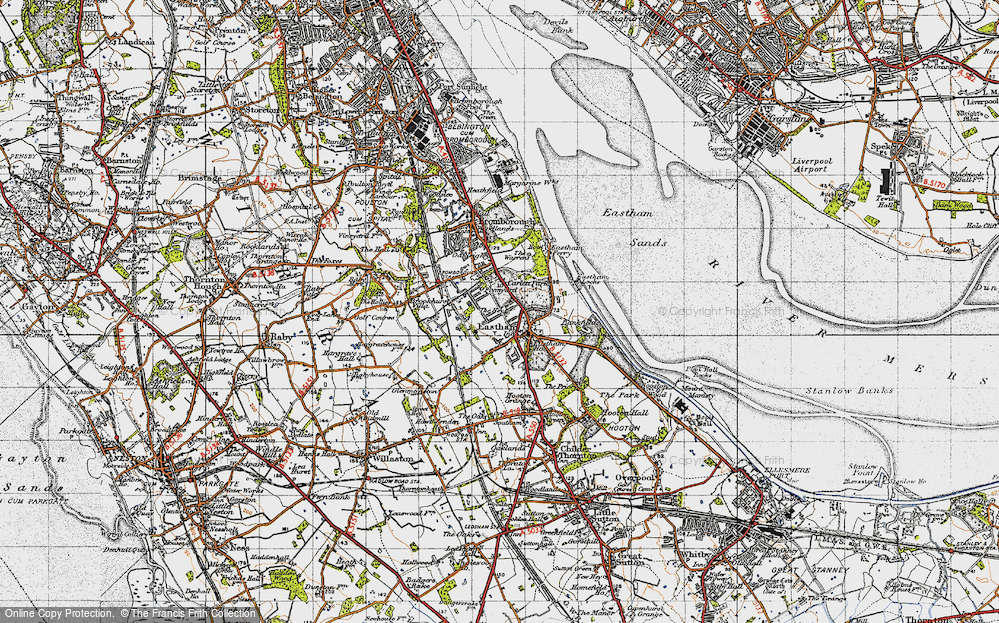 Old Map of Eastham, 1947 in 1947