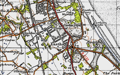 Old map of Eastham in 1947