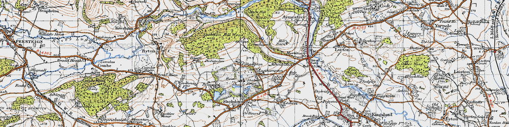 Old map of Easthampton in 1947