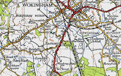 Old map of Eastheath in 1940