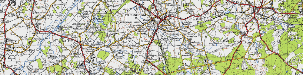 Old map of Eastheath in 1940