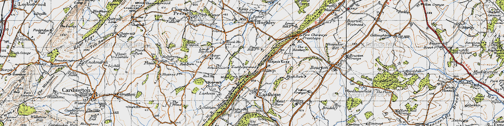 Old map of Easthopewood in 1947