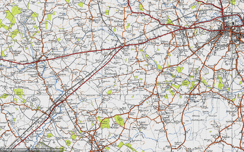 Old Map of Easthorpe, 1945 in 1945