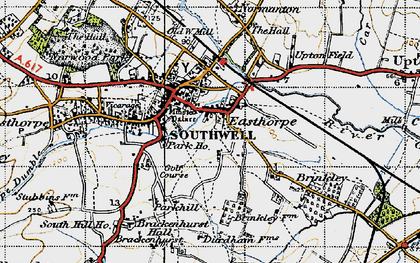 Old map of Easthorpe in 1946