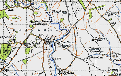 Old map of Broughtondowns Plantation in 1947