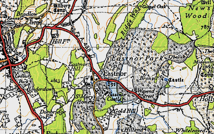 Old map of Bronsil in 1947