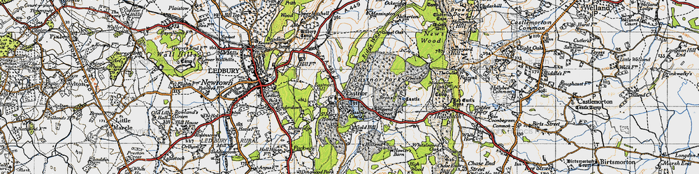 Old map of Bronsil in 1947