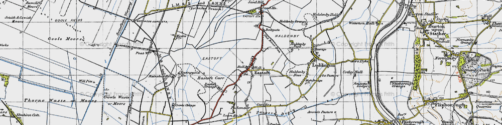 Old map of Eastoft in 1947