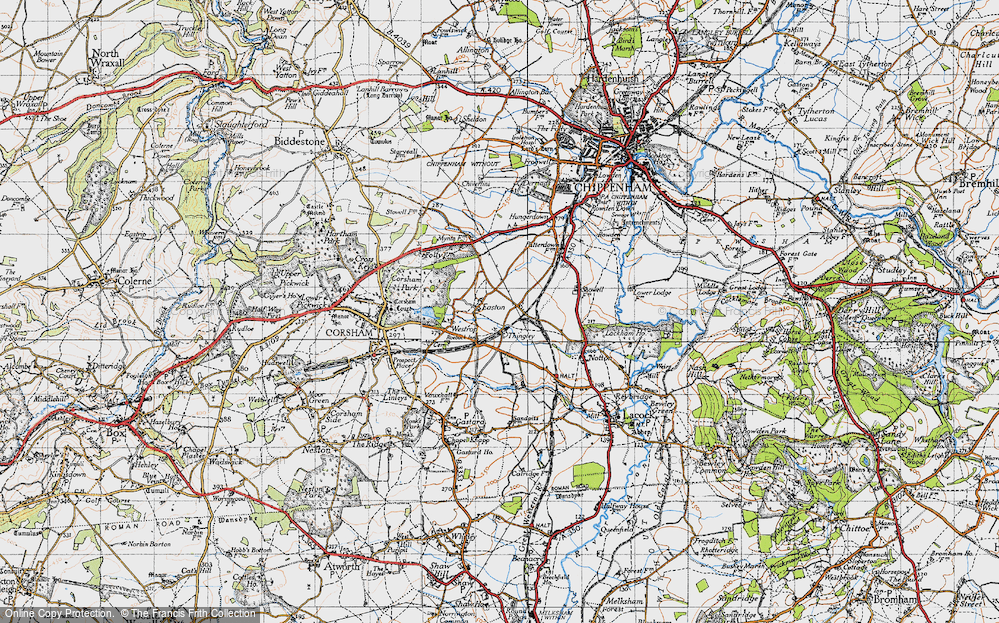 Old Map of Historic Map covering Patterdown Fm in 1940