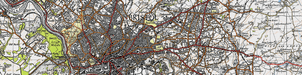 Old map of Easton in 1946