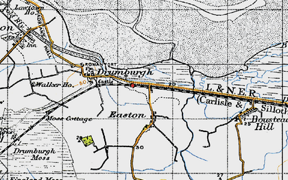Old map of Easton in 1947
