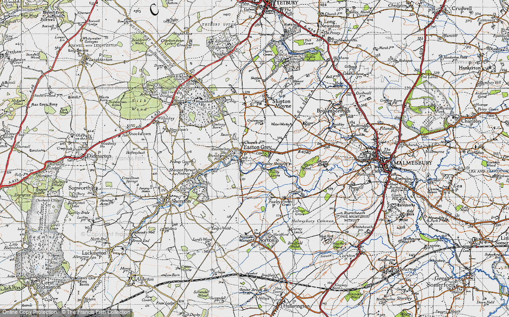 Old Map of Historic Map covering Bransdown Hill in 1946