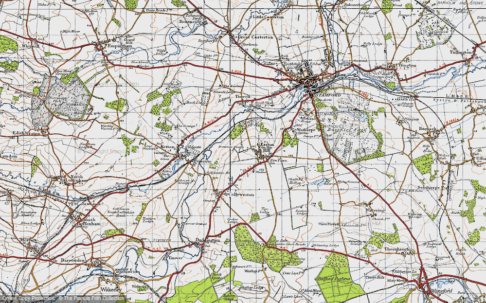 Old Map of Easton on the Hill, 1946 in 1946