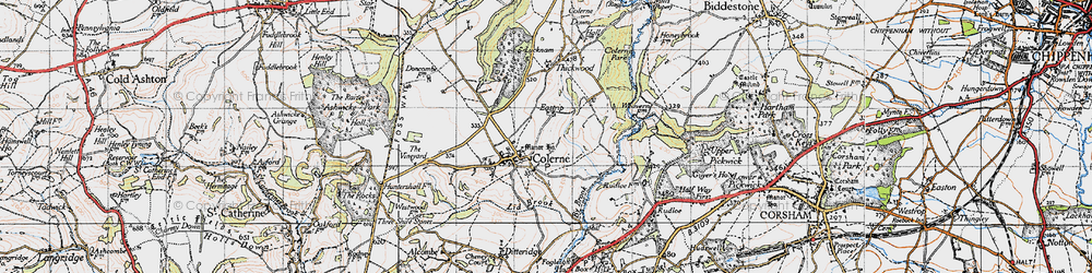Old map of Eastrip in 1946