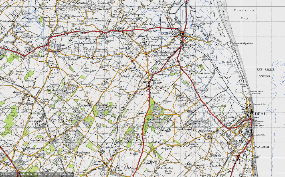 Old Map of Eastry, 1947 in 1947