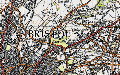 Old map of Eastville in 1946