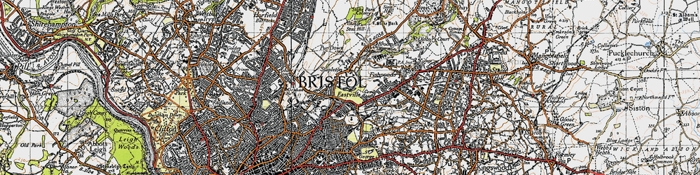 Old map of Eastville in 1946