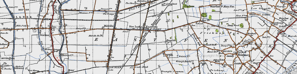 Old map of Bell Water Drain in 1946