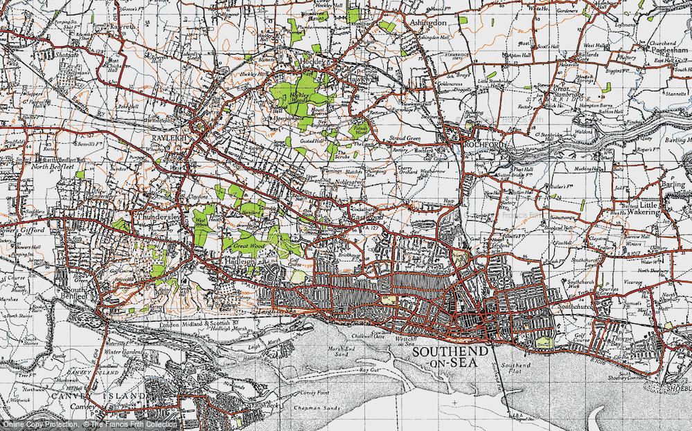 Old Map of Eastwood, 1945 in 1945