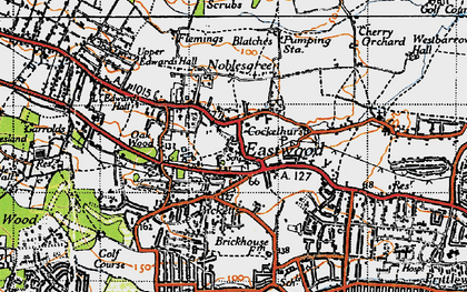 Old map of Eastwood in 1945