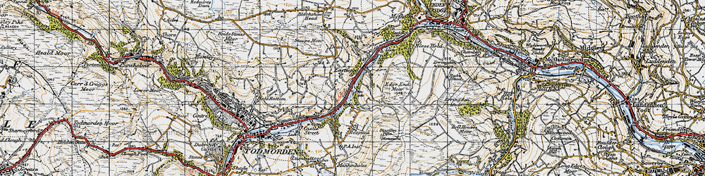 Old map of Eastwood in 1947