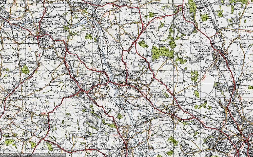 Old Map of Eastwood Hall, 1946 in 1946