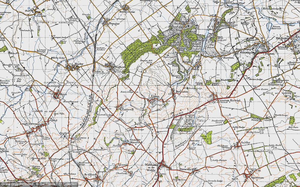 Old Map of Eaton, 1946 in 1946
