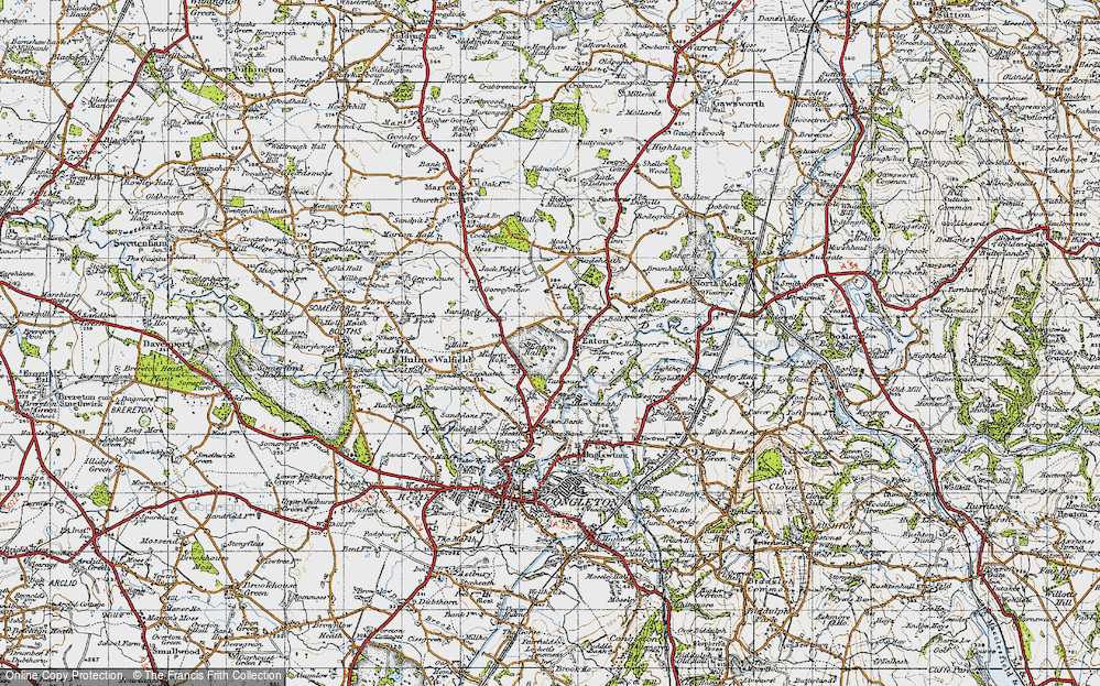 Old Map of Eaton, 1947 in 1947