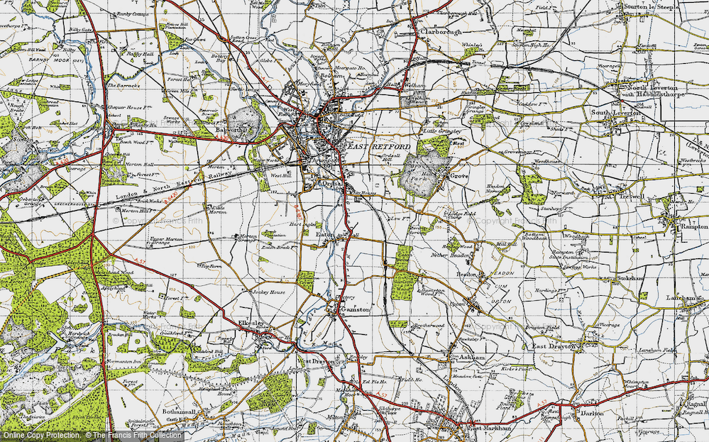 Old Map of Eaton, 1947 in 1947