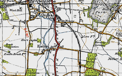 Old map of Breck Plantation in 1947