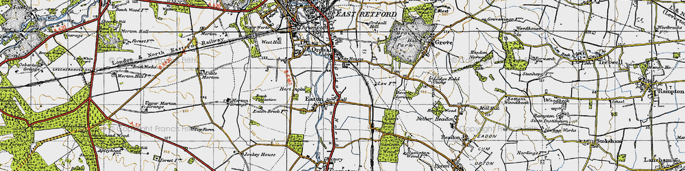 Old map of Breck Plantation in 1947