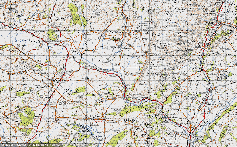 Old Map of Eaton, 1947 in 1947