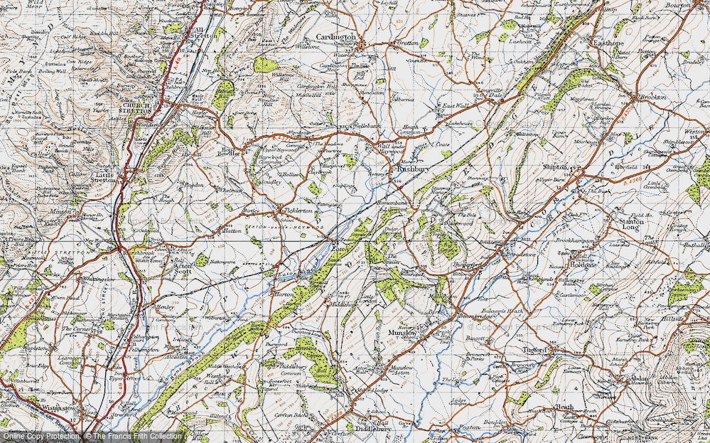 Old Map of Eaton, 1947 in 1947