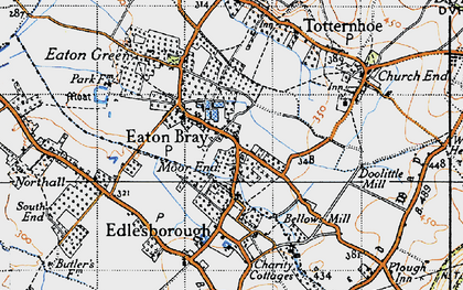 Old map of Eaton Bray in 1946