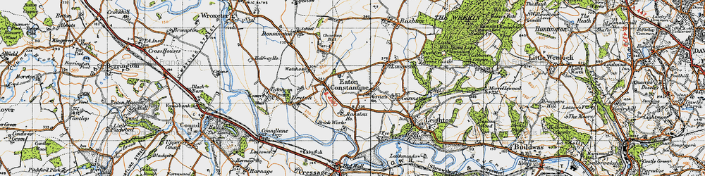 Old map of Baxters Ho in 1947