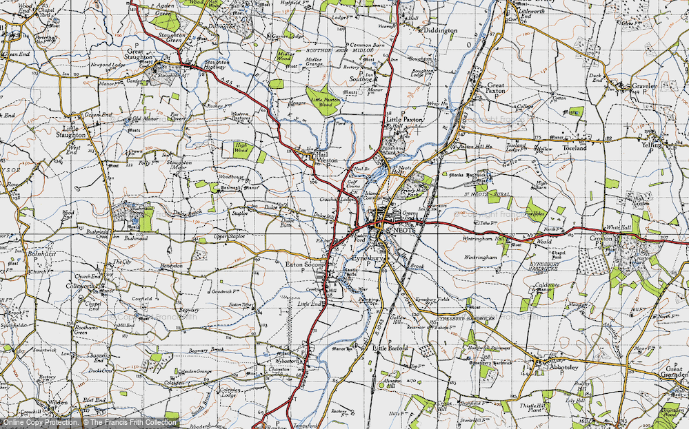 Old Map of Eaton Ford, 1946 in 1946