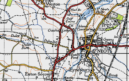Old map of Eaton Ford in 1946