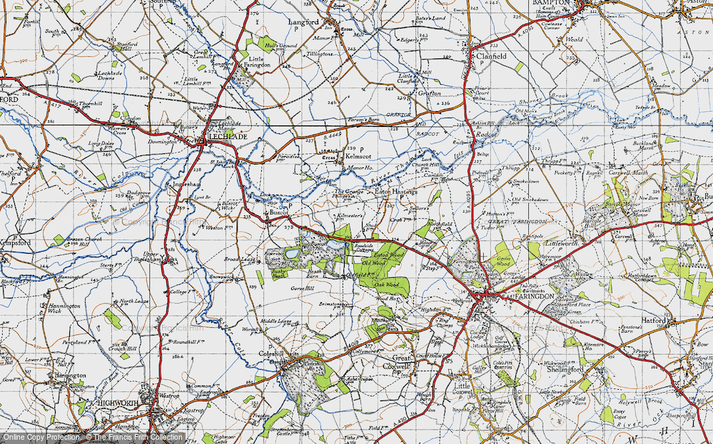 Old Map of Eaton Hastings, 1947 in 1947