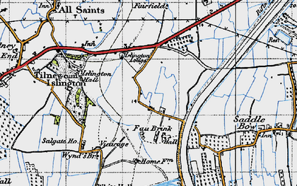 Old map of Eau Brink in 1946