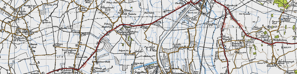 Old map of Eau Brink in 1946
